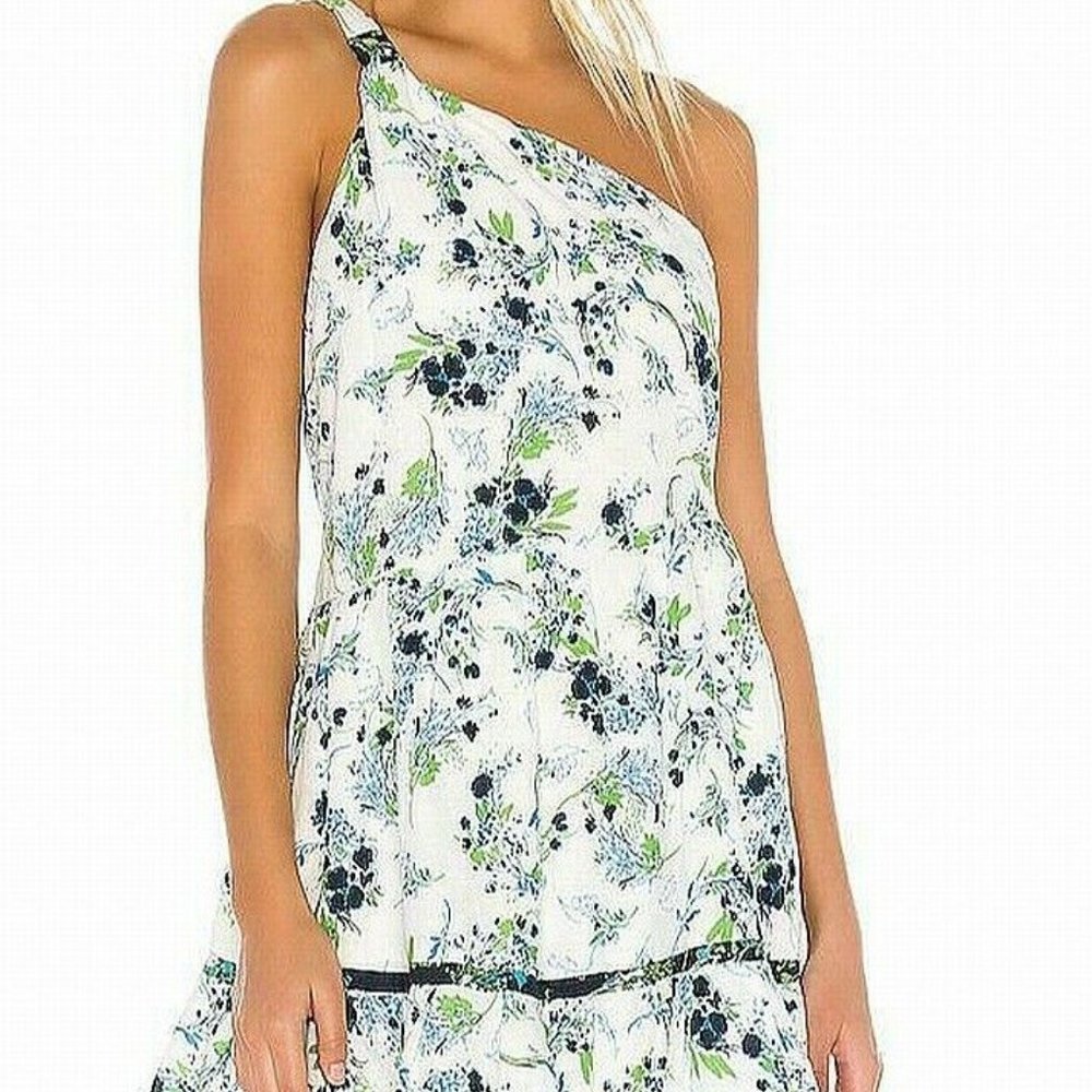 Free People Multi-Color Floral Design One Shoulder Spring/Summer Dress S… - Picture 2 of 4